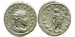 1 Antoninianus 羅馬帝國 銀 Philip II (237-249)