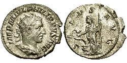 1 Antoninianus 羅馬帝國 銀 Philip the Arab (204-249)