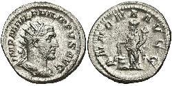 1 Antoninianus 羅馬帝國 銀 Philip the Arab (204-249)