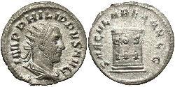 1 Antoninianus 羅馬帝國 銀 Philip the Arab (204-249)