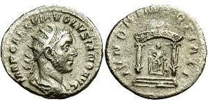1 Antoninianus 羅馬帝國 銀 Volusianus (235-253)