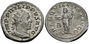 1 Antoninianus 羅馬帝國 銀 Philip the Arab (204-249)