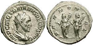 1 Antoninianus 羅馬帝國 銀 Trajan Decius (201-251)