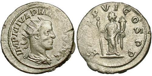 1 Antoninianus 羅馬帝國 銀 Philip II (237-249)
