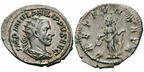 1 Antoninianus 羅馬帝國 銀 Philip the Arab (204-249)