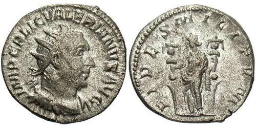 1 Antoninianus 羅馬帝國 銀 瓦勒良