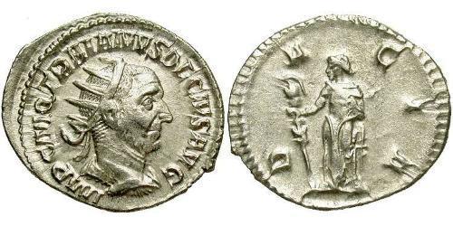 1 Antoninianus 羅馬帝國 銀 Trajan Decius (201-251)