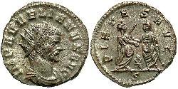 1 Antoninianus 羅馬帝國 銀/銅 奥勒良