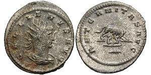 1 Antoninianus 羅馬帝國 銀/銅 加里恩努斯