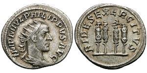 1 Antoninien Empire romain (27BC-395) Argent Philippe I (204-249)