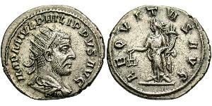 1 Antoninien Empire romain (27BC-395) Argent Philippe I (204-249)