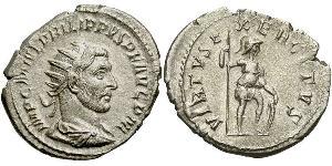 1 Antoninien Empire romain (27BC-395) Argent Philippe I (204-249)
