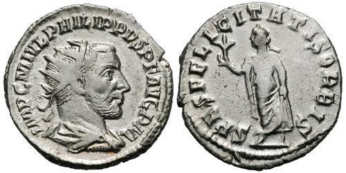 1 Antoninien Empire romain (27BC-395) Argent Philippe I (204-249)