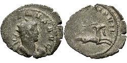 1 Antoninien Empire romain (27BC-395) Argent/Cuivre Gallien (218-268)