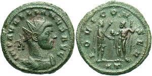 1 Antoninien Empire romain (27BC-395) Argent/Cuivre Aurélien (215-275)