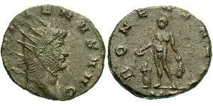 1 Antoninien Empire romain (27BC-395) Argent/Cuivre Gallien (218-268)
