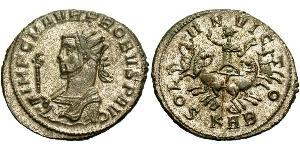 1 Antoninien Empire romain (27BC-395) Argent/Cuivre Probus (232-282)