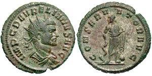 1 Antoninien Empire romain (27BC-395) Argent/Cuivre Aurélien (215-275)
