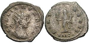 1 Antoninien Empire romain (27BC-395) Argent/Cuivre Gallien (218-268)