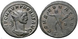 1 Antoninien Empire romain (27BC-395) Argent/Cuivre Probus (232-282)