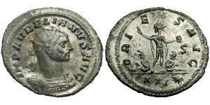 1 Antoninien Empire romain (27BC-395) Argent/Cuivre Aurélien (215-275)