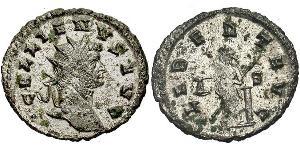 1 Antoninien Empire romain (27BC-395) Argent/Cuivre Gallien (218-268)