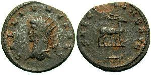 1 Antoninien Empire romain (27BC-395) Argent/Cuivre Gallien (218-268)