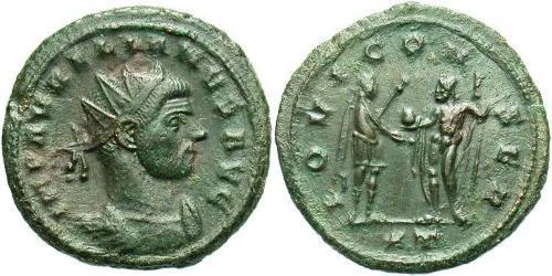 1 Antoninien Empire romain (27BC-395) Argent/Cuivre Aurélien (215-275)