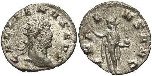 1 Antoninien Empire romain (27BC-395) Argent/Cuivre Gallien (218-268)