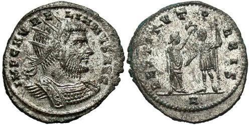 1 Antoninien Empire romain (27BC-395) Argent/Cuivre Aurélien (215-275)