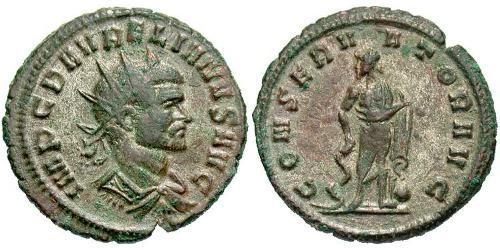 1 Antoninien Empire romain (27BC-395) Argent/Cuivre Aurélien (215-275)