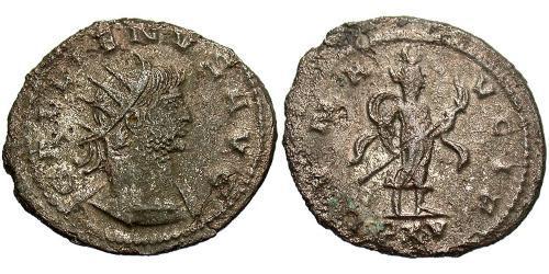 1 Antoninien Empire romain (27BC-395) Argent/Cuivre Gallien (218-268)