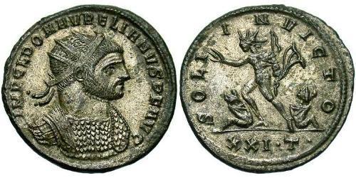 1 Antoninien Empire romain (27BC-395) Argent/Cuivre Aurélien (215-275)
