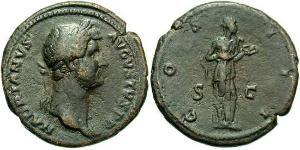 1 As Imperio romano (27BC-395) Bronce Adriano  (76 - 138) 