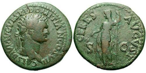 1 As Römische Kaiserzeit (27BC-395) Bronze Domitian  (51-96)