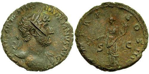 1 As Römische Kaiserzeit (27BC-395) Bronze Hadrian  (76 - 138) 