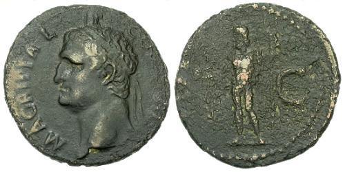1 As Empire romain (27BC-395) Cuivre Marcus Vipsanius Agrippa (63 BC-12BC)