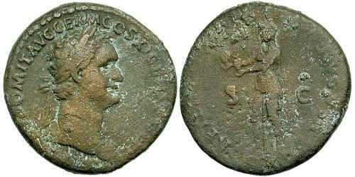 1 As Empire romain (27BC-395) Orichalque Domitien (51-96)