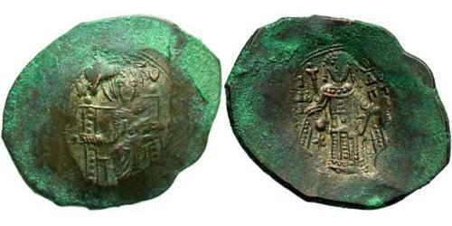 1 Aspron trachy Byzantinisches Reich (330-1453) Billon Silber Isaak II. Angelos (1156-1204)