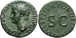 1 Asse Impero romano (27BC-395) Bronzo Decimus Claudius Drusus (38BC-9BC)