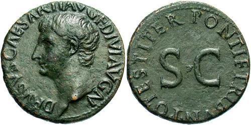 1 Asse Impero romano (27BC-395) Bronzo Decimus Claudius Drusus (38BC-9BC)