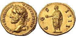 1 Aureo Impero romano (27BC-395) Oro Antonino Pio  (86-161)