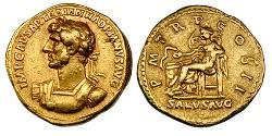 1 Aureus Empire romain (27BC-395) Or Hadrien (76 - 138) 