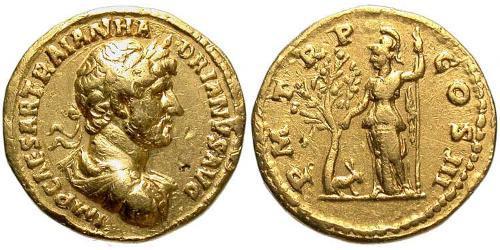 1 Aureus Empire romain (27BC-395) Or Hadrien (76 - 138) 