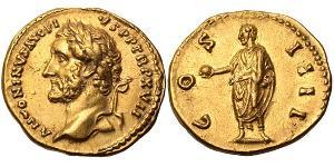 1 Aureus 羅馬帝國 金 Antoninus Pius  (86-161)