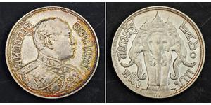 1 Baht Thailand 銀 拉玛六世 (1880 – 1925) 