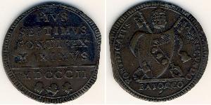 1 Baiocco Estados Pontificios (752-1870) Cobre Pío VII (1742 -1823)