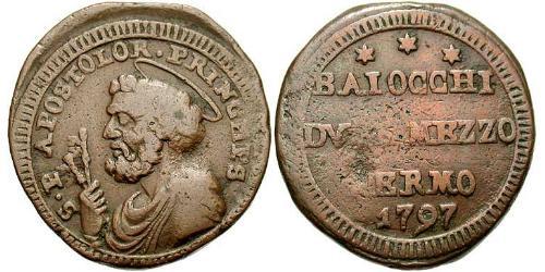1 Baiocco États pontificaux (752-1870) Cuivre Pie VI ( 1717-1799)