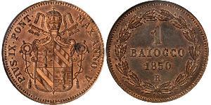 1 Baiocco Kirchenstaat (752-1870) Kupfer 