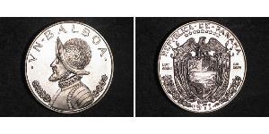 1 Balboa Panamá Argento Vasco Núñez de Balboa (1475 – 1519)